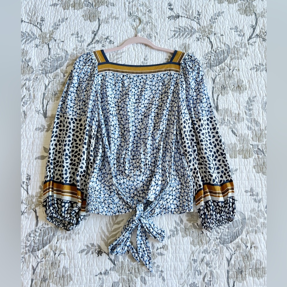 Anthropologie • Maeve Floral Blouse in Blue • M